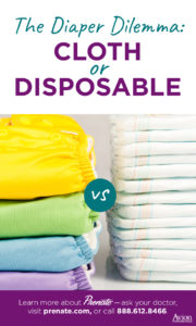 cloth vs disposable diapers Pinterest image