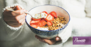 breakfast bowl with strawberries