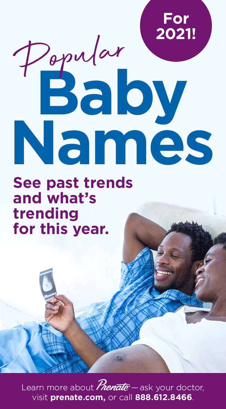 Popular baby names graphic