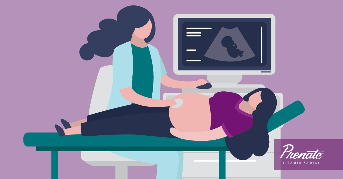 Pregnant woman at ultrasound