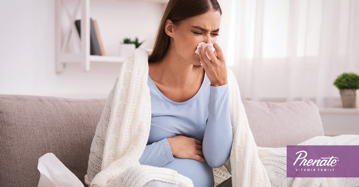 Pregnant woman with allergies