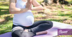 Pregnant woman doing yoga
