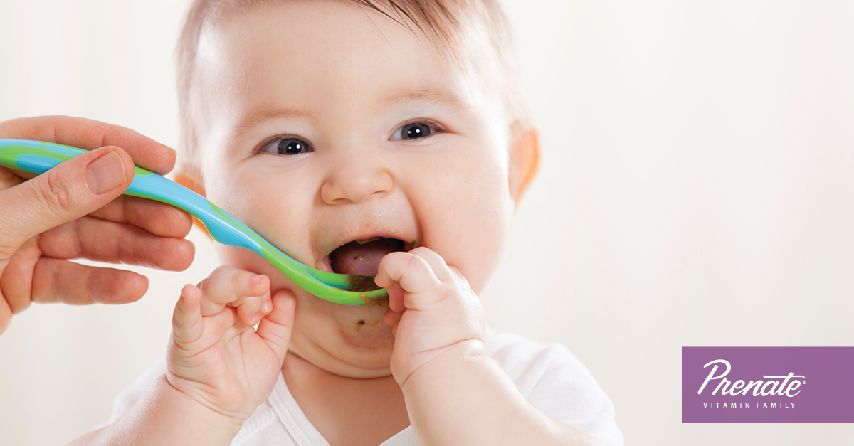 Baby eating from spoon