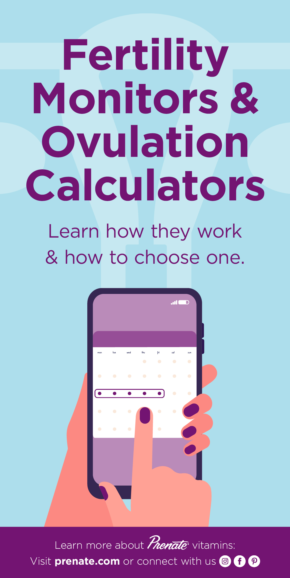 Fertility monitors & ovulation calculators graphic