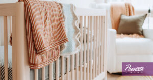 Baby crib in nursery